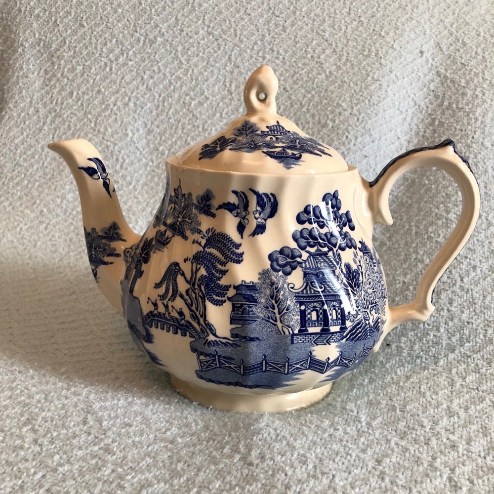 Sadler England Teapot, Blue Willow